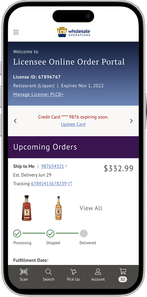 Mobile view of the LOOP dashboard with the native app-like toolbar visible at the bottom of the screen